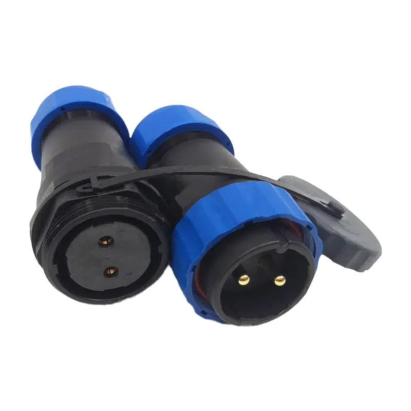 SD28 Su Geçirmez 2 Pin 28 Mm Düz Kablo Konnektör - Seyyar Elektronik