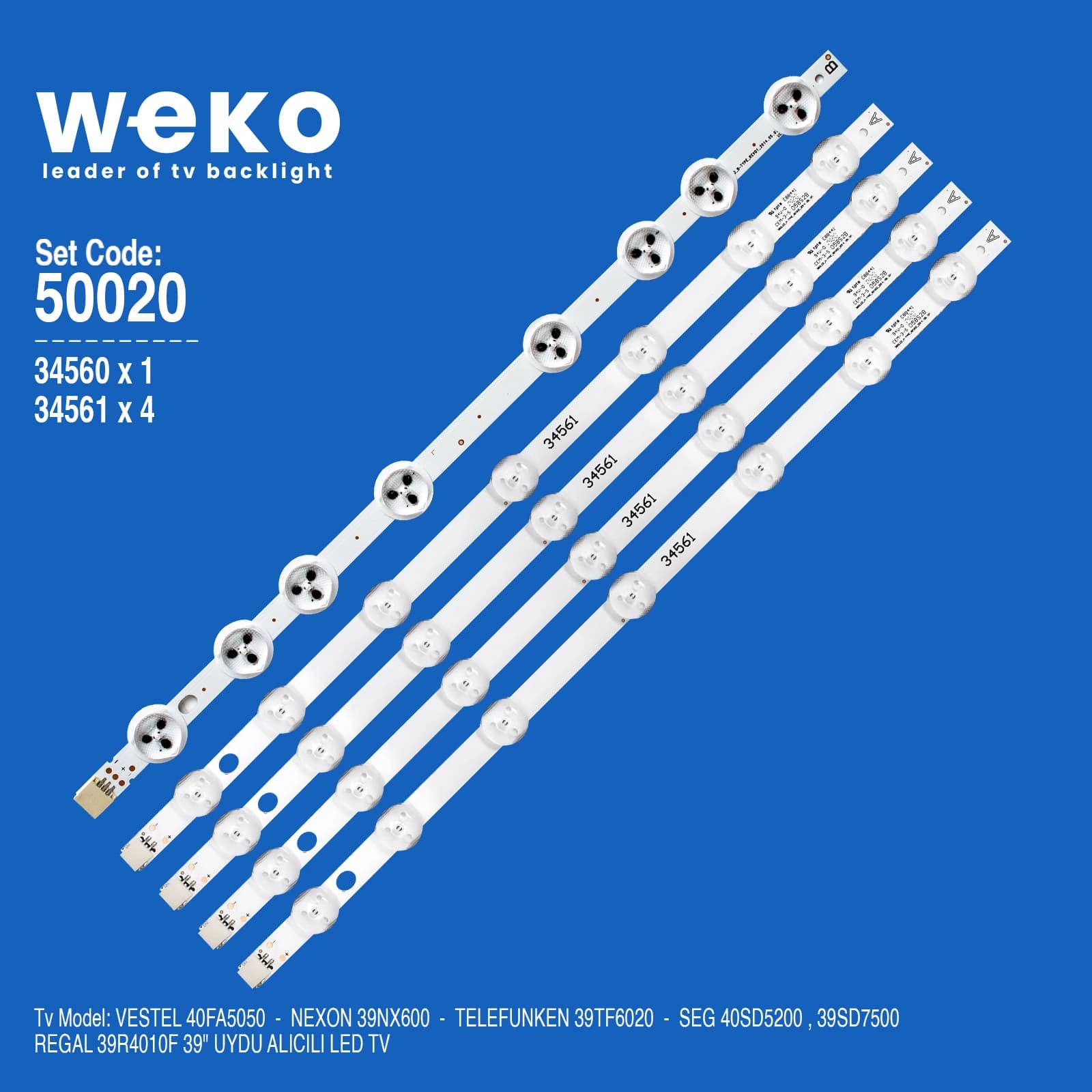 Seg 39SD7500 39'' inç 5 Adet Tv Led Bar - Seyyar Elektronik