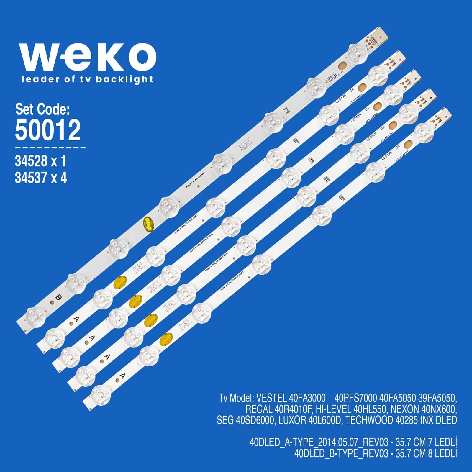 Seg 40SD6000 40'' inç 5 Adet Tv Led Bar - Seyyar Elektronik