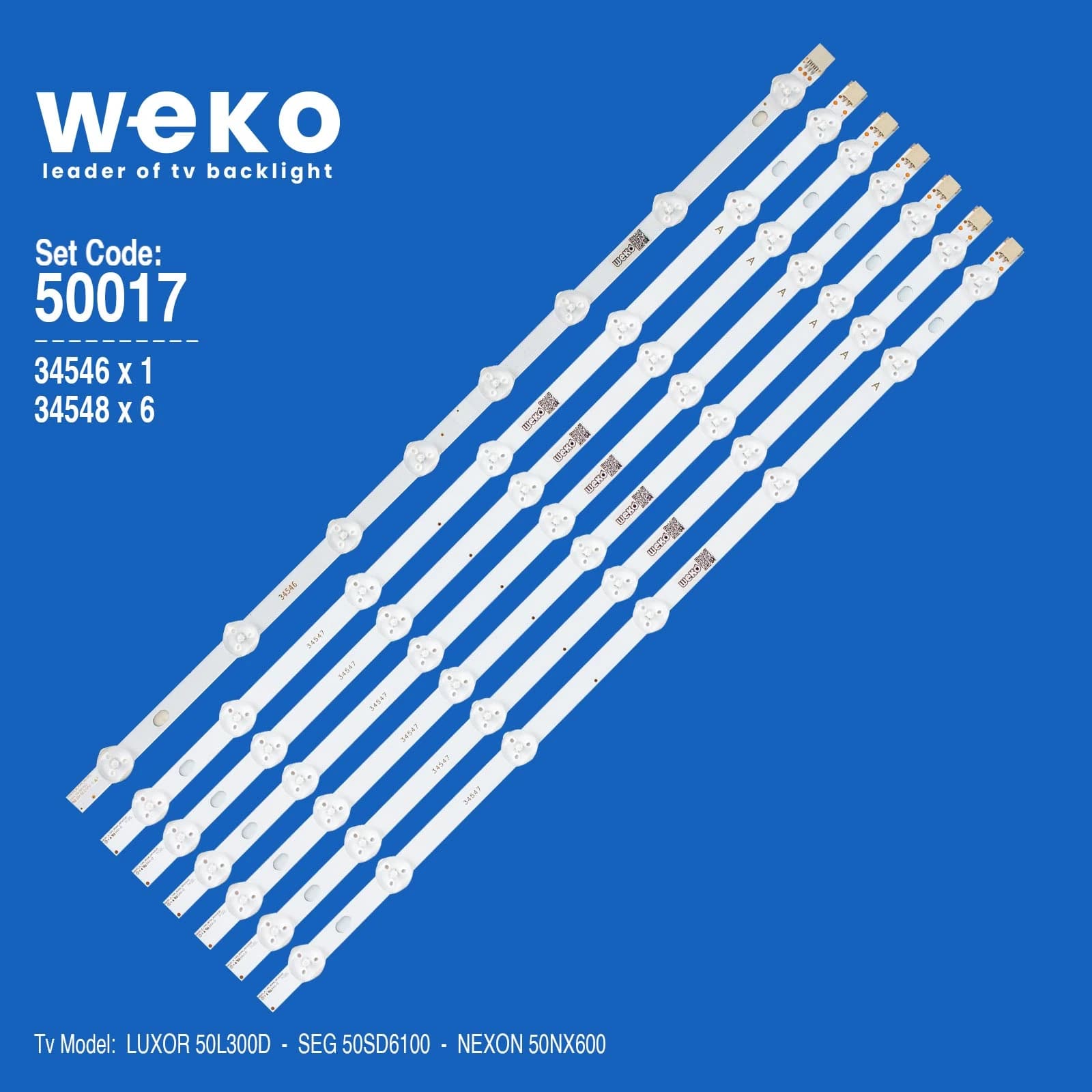 Seg 50SD5100 50'' inç 7 Adet Tv Led Bar - Seyyar Elektronik