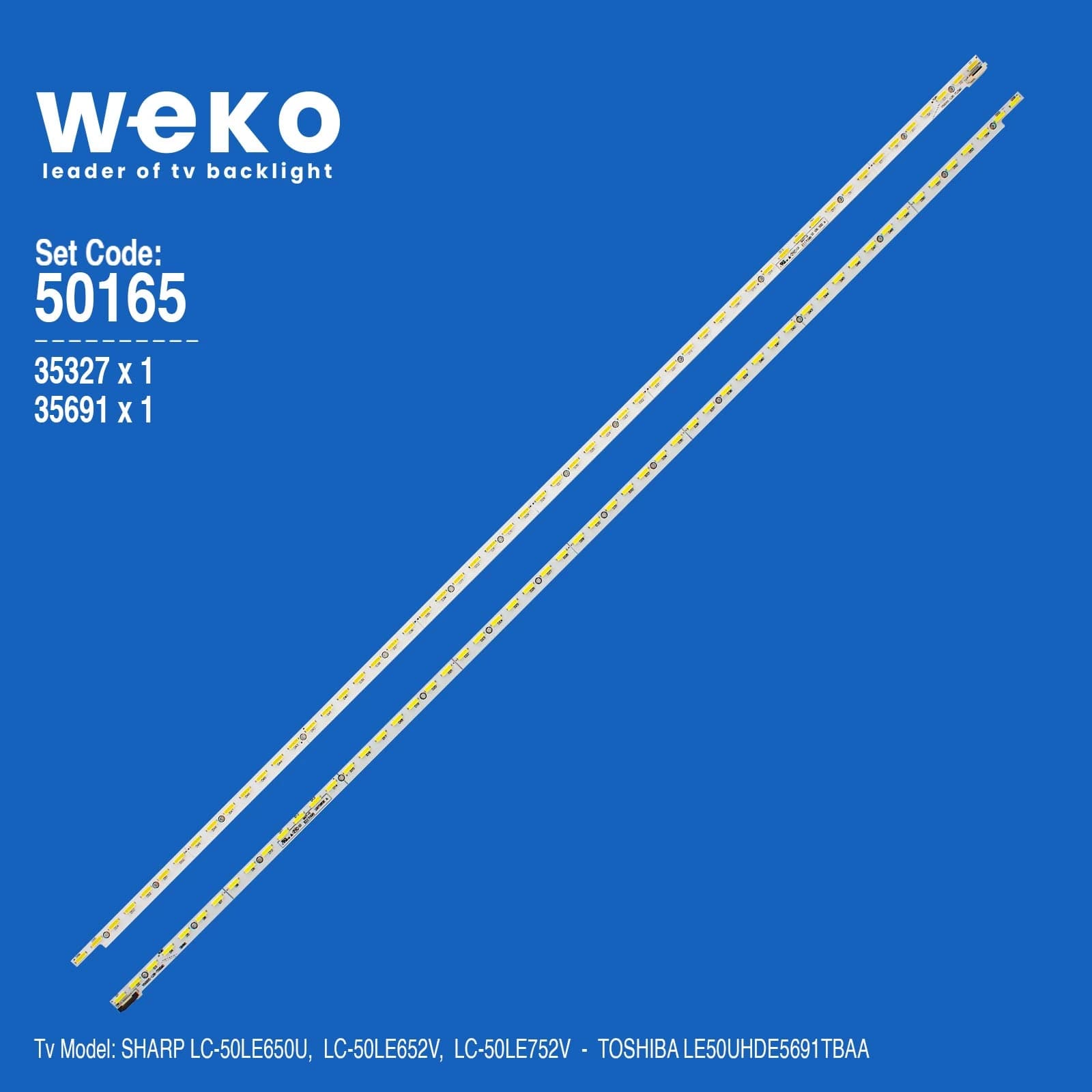 Sharp Lc-50LE652V 50'' inç 2 Adet Tv Led Bar - Seyyar Elektronik