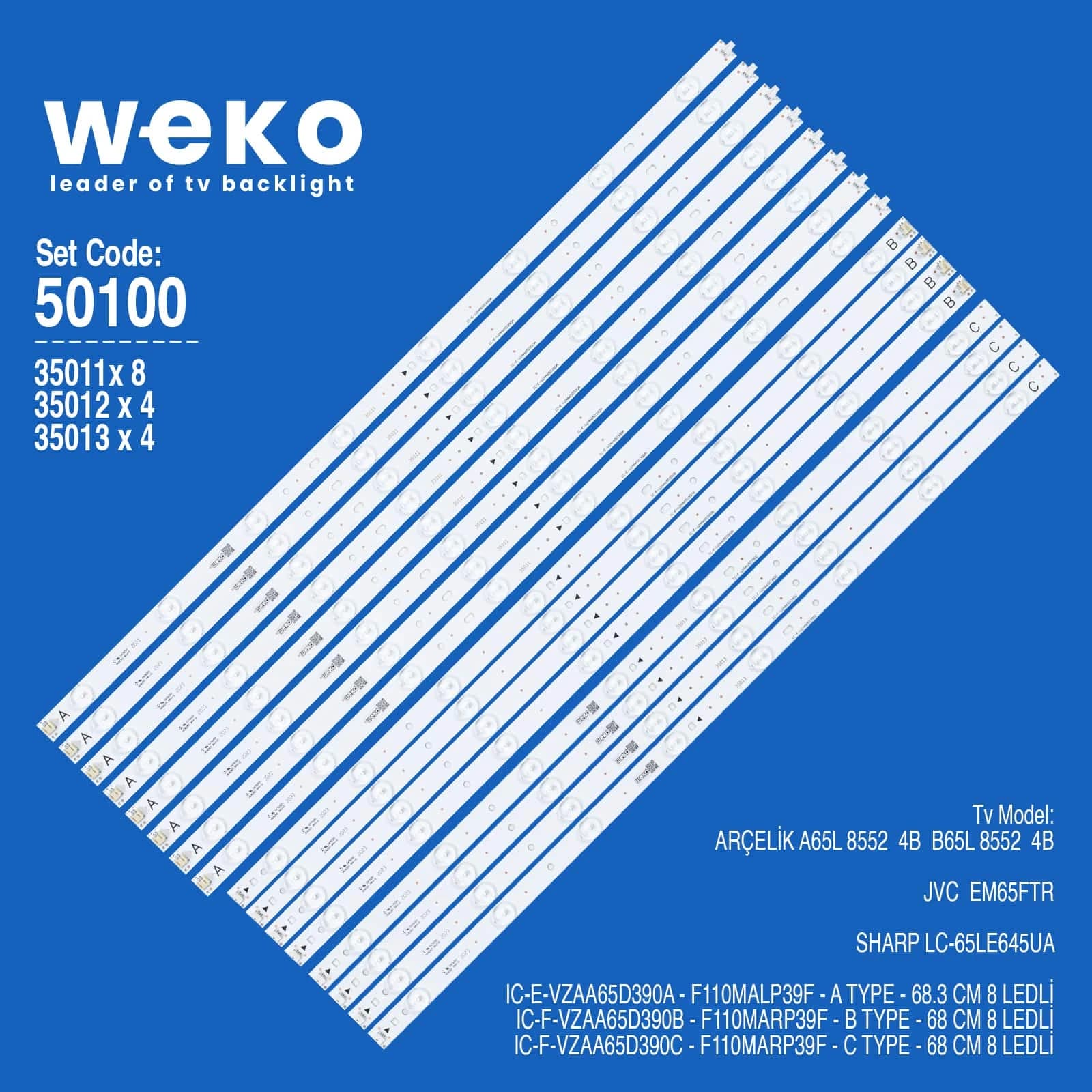 Sharp LC-65LE645Ua 65'' inç 16 Adet Tv Led Bar - Seyyar Elektronik