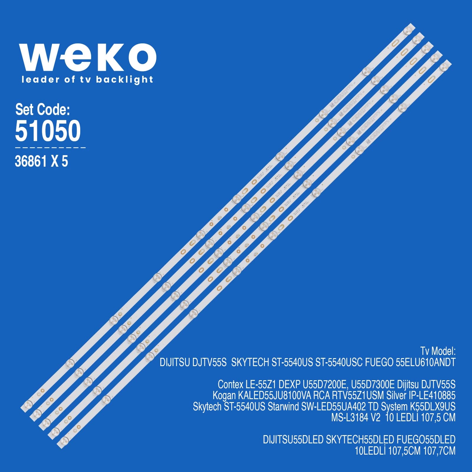 Skytech ST-5540US 55'' 5 Adet Tv Led Bar - Seyyar Elektronik