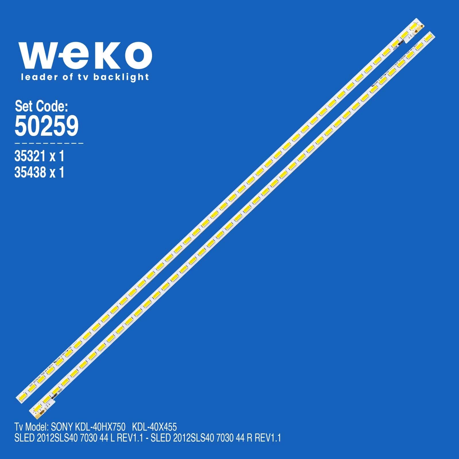 Sony Kdl-40HX750 40'' inç 2 Adet Tv Led Bar - Seyyar Elektronik