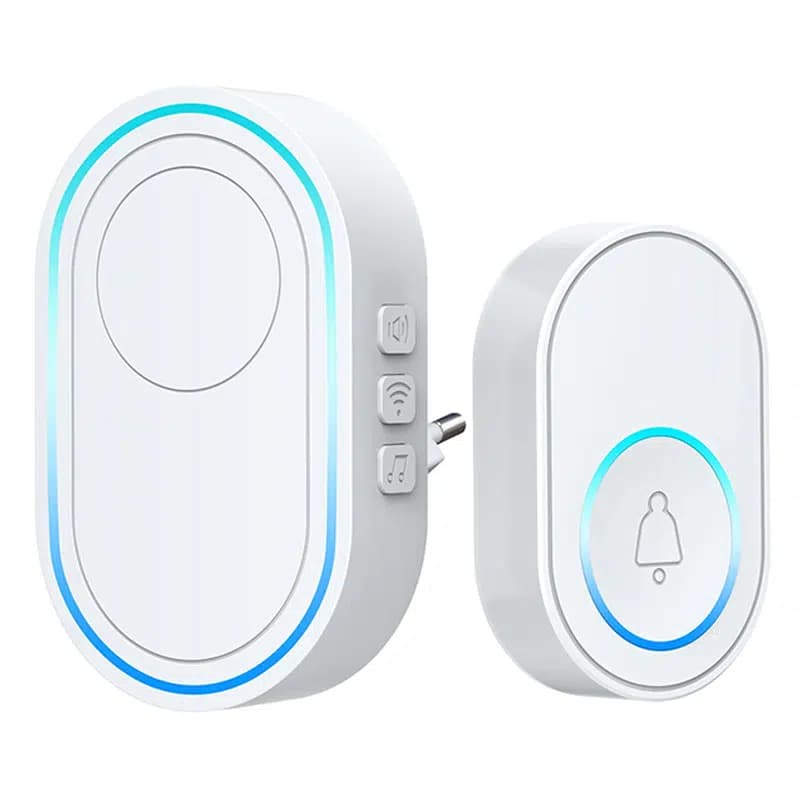 Sunup SN-22165 Kablosuz Akıllı Kapı Zili LED Görsel Uyarı 38 Melodili - Seyyar Elektronik