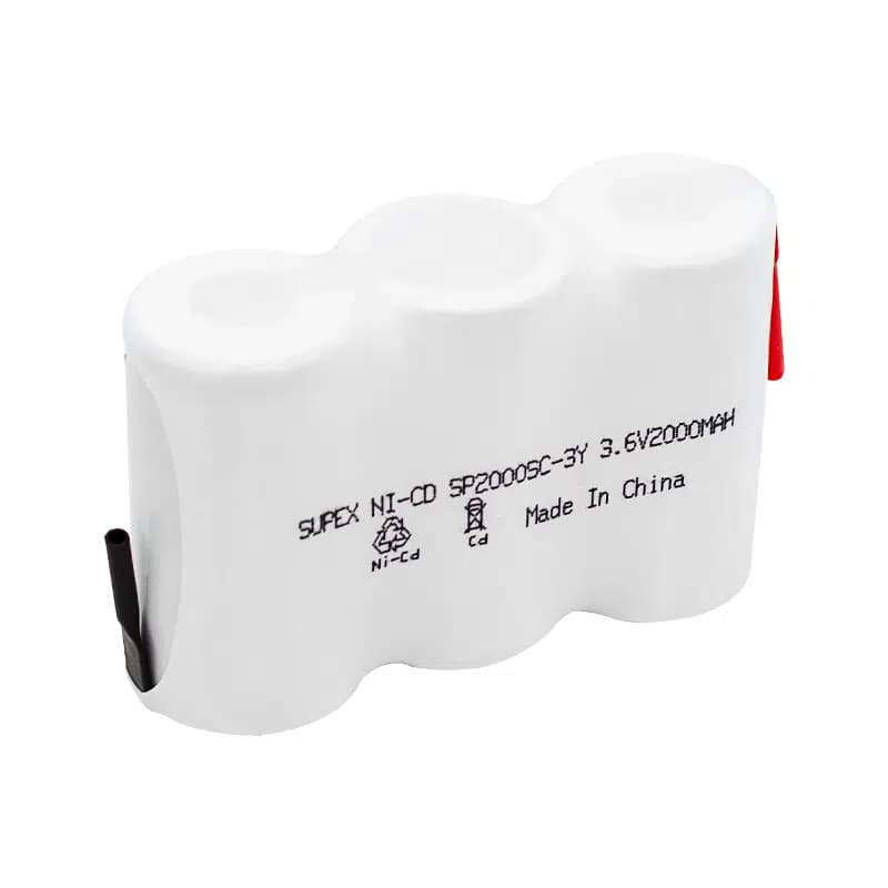 Supex 3'lü Yanyana 3.6V 2000 mA Süpürge Pili - küçük görsel 2