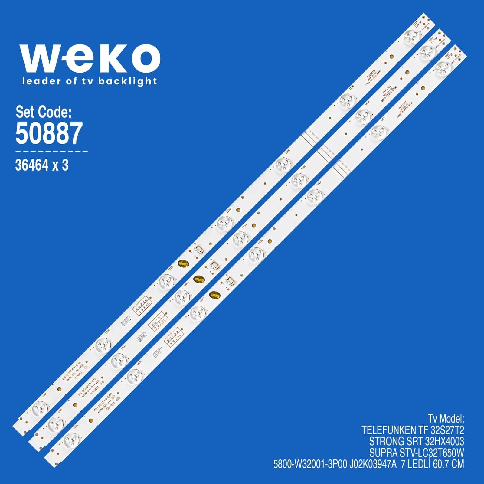 Supra STV-LC32T650W 32'' inç 3 Adet Tv Led Bar - Seyyar Elektronik