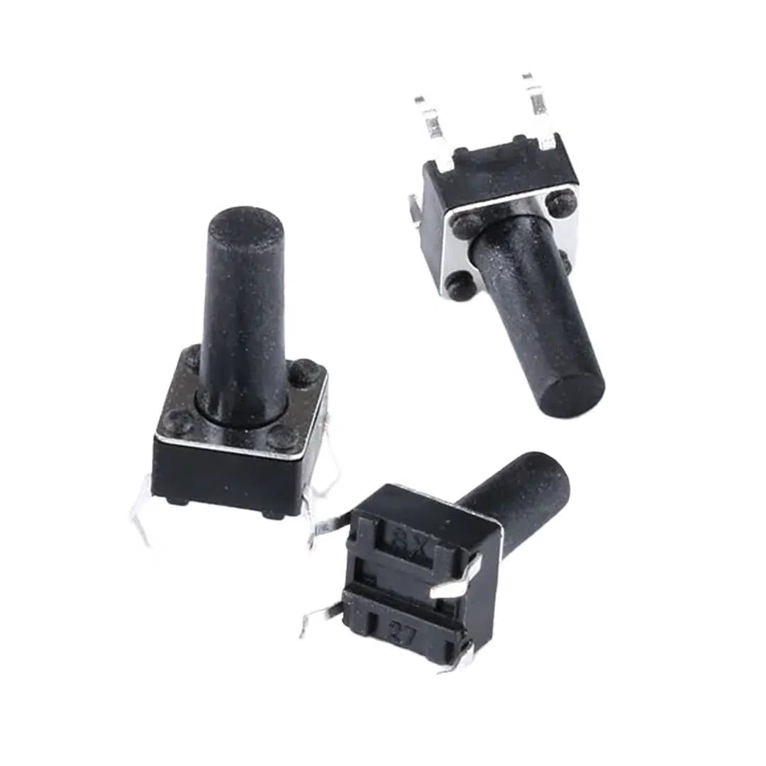 Tact Switch Şaseli 6x6x7mm IC-200 C9 Buton - Seyyar Elektronik