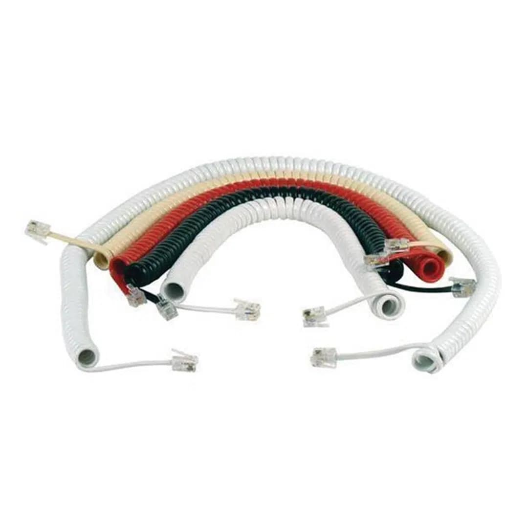 Telefon Spiral Kablo Beyaz - Seyyar Elektronik