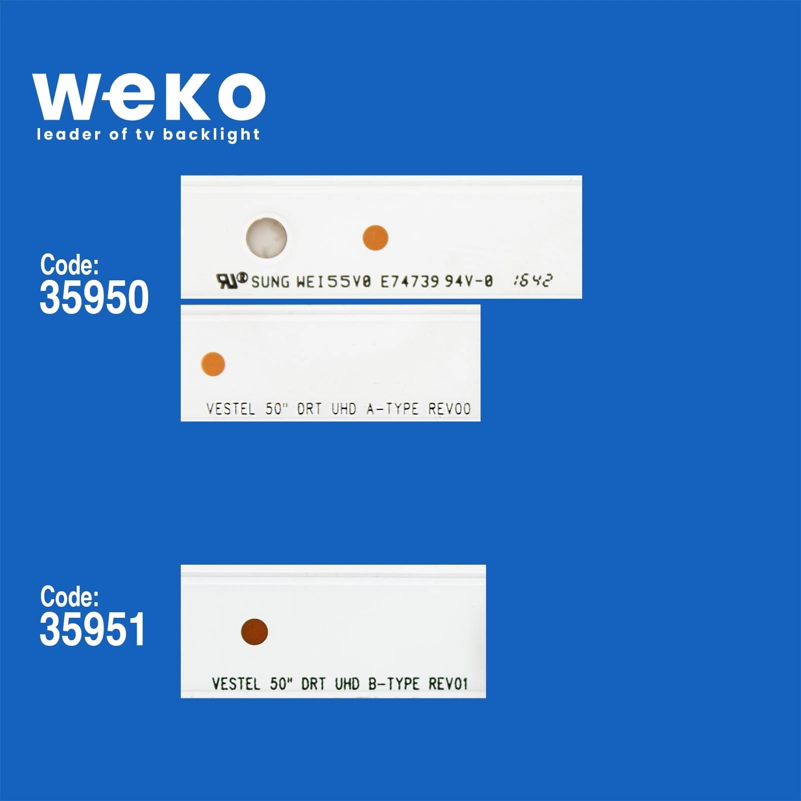 Telefunken 50TU5020 50'' inç 6 Adet Tv Led Bar - küçük görsel 2