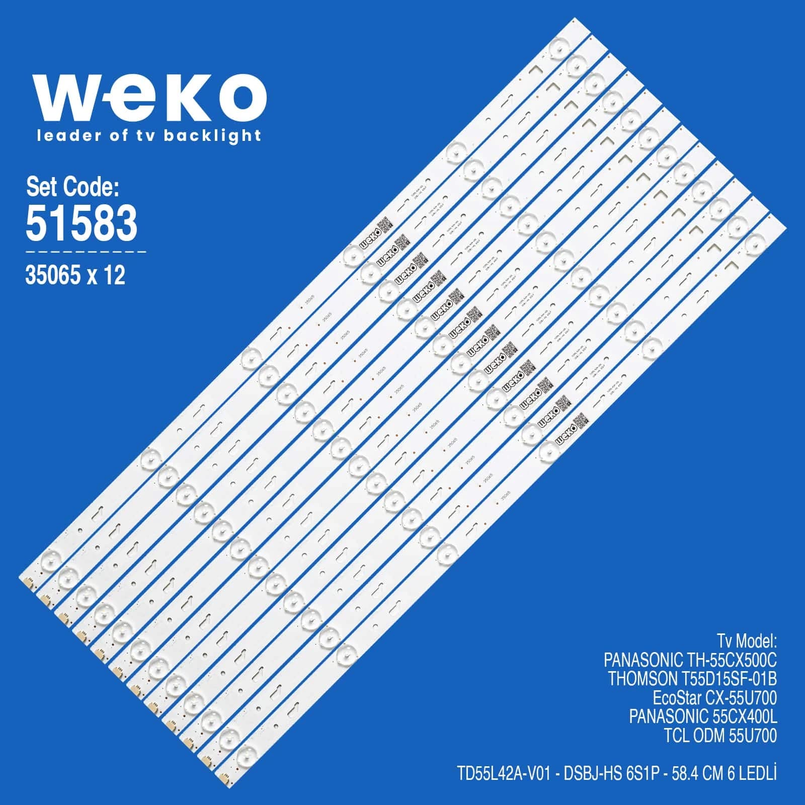 Thampson TH-T55D15SF-01B 55'' 12 Adet Tv Led Bar - Seyyar Elektronik