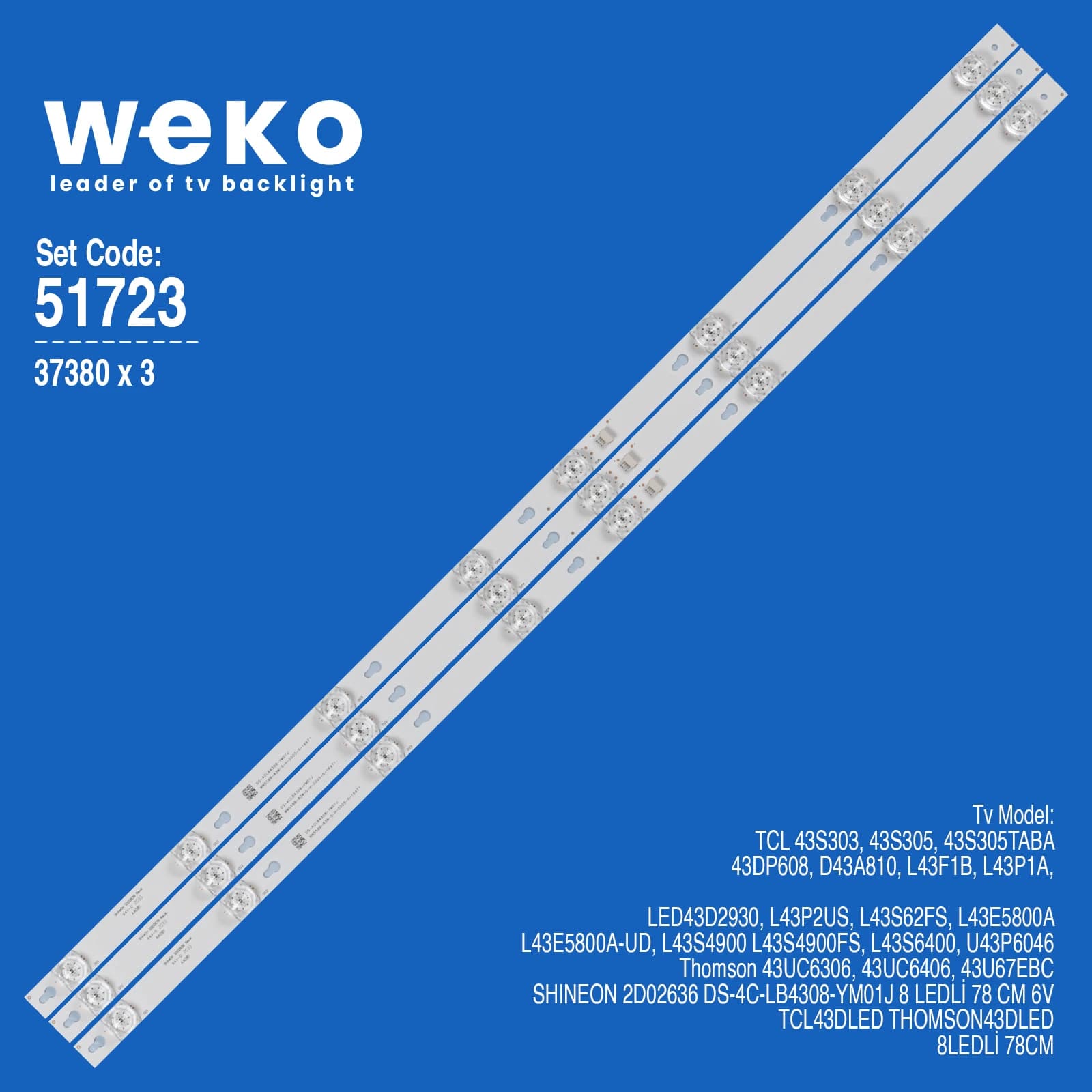 Thomson 43U67EBC 43'' 3 Adet Tv Led Bar - küçük görsel 1