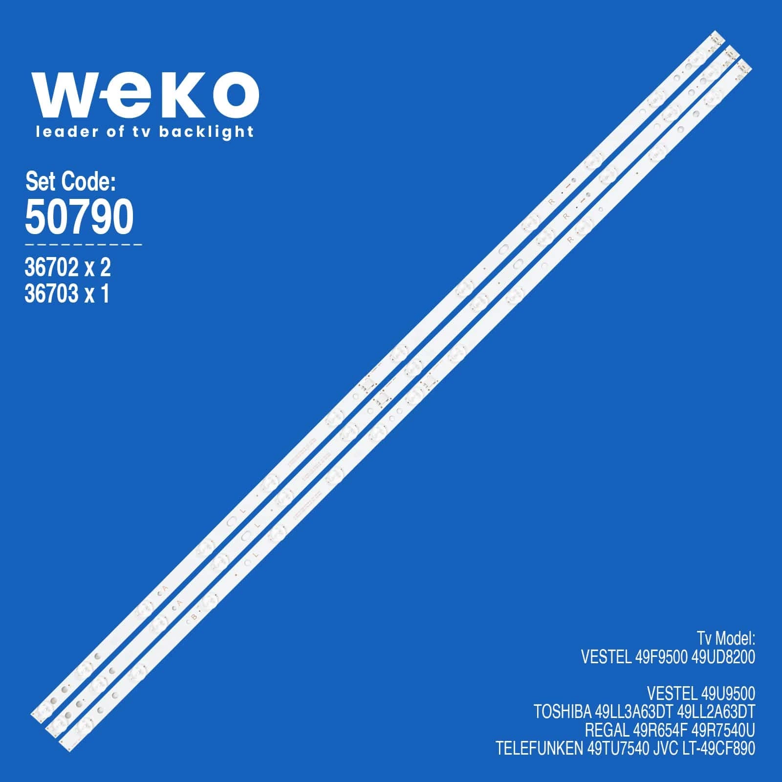 Toshiba 49LL3A63DT 49'' inç 3 Adet Tv Led Bar - Seyyar Elektronik