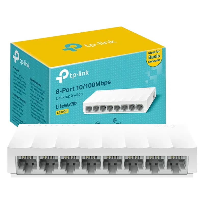 TP-Link LS-1008 8 Port 10 - 100 Mbps Ethernet Switch - Seyyar Elektronik