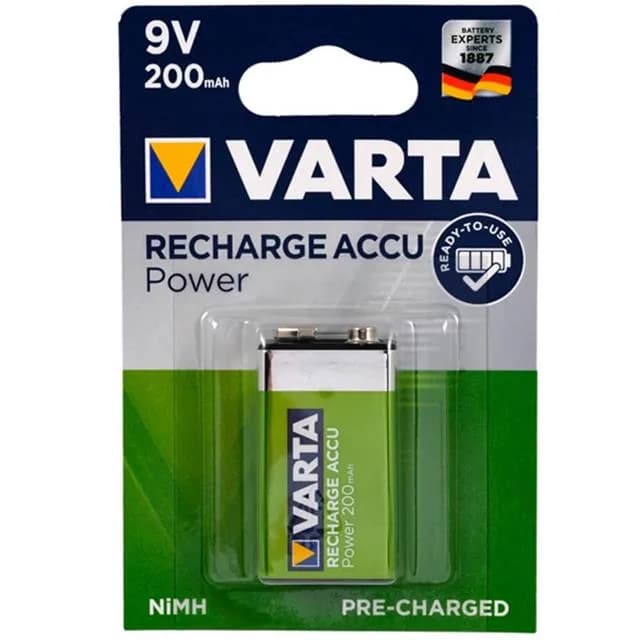 Varta 9 Volt 200 mA Şarjlı Pil - küçük görsel 2
