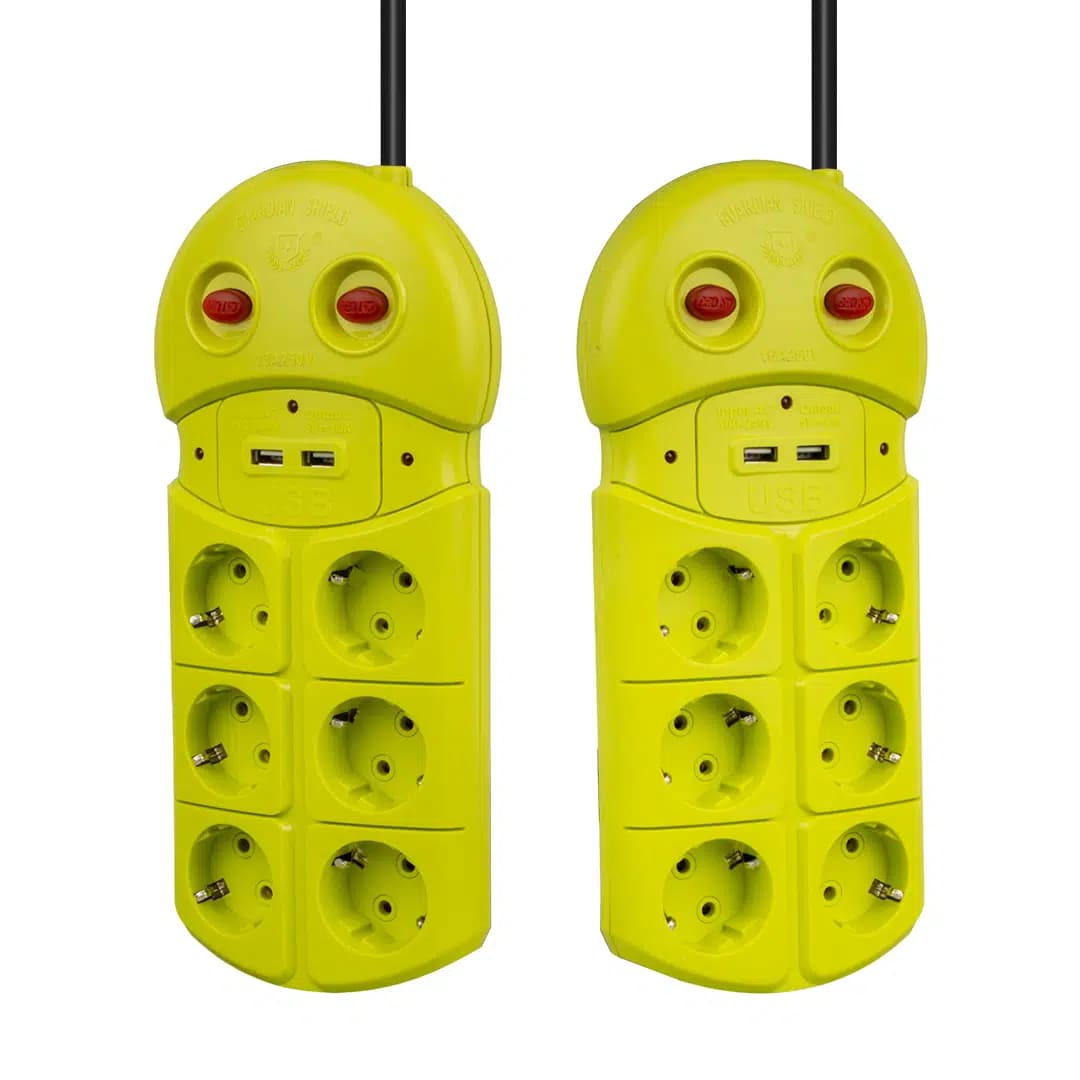 Vea VE-970USB 6'Lı 2 USB'li 1.5 Metre Grup Priz - küçük görsel 2