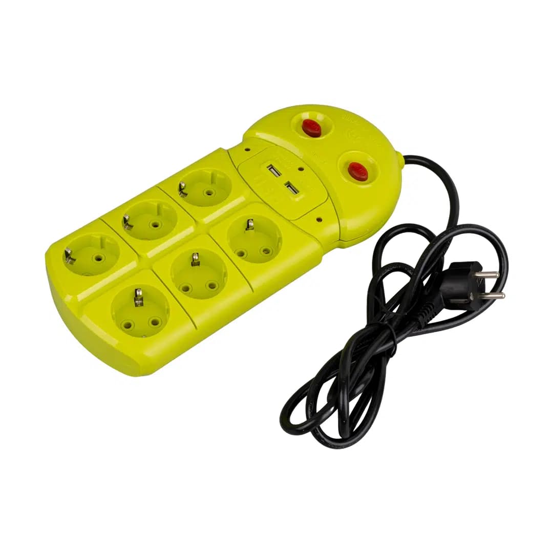 Vea VE-970USB 6'Lı 2 USB'li 1.5 Metre Grup Priz - küçük görsel 3