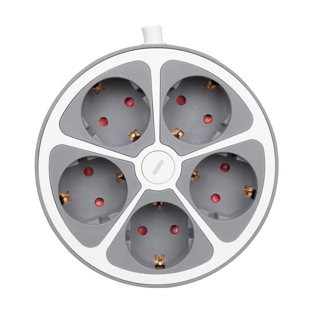 Vea VE-G605Y 5'li Anahtarlı 1.5 Metre Grup Priz - Seyyar Elektronik