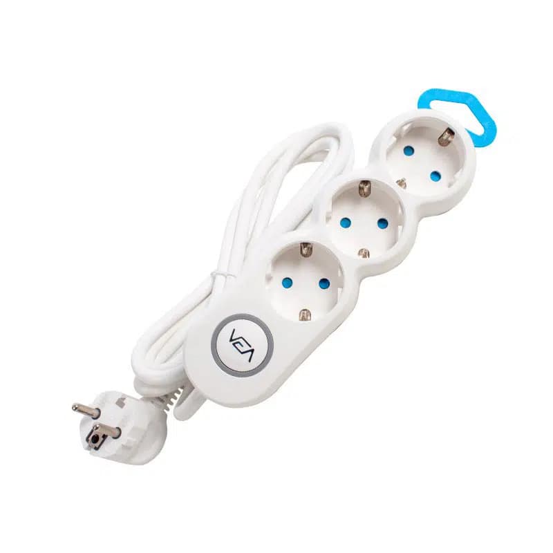 Vea VE2S3S 3'lü Anahtarlı 1.5 Metre Çoklu Priz - Seyyar Elektronik