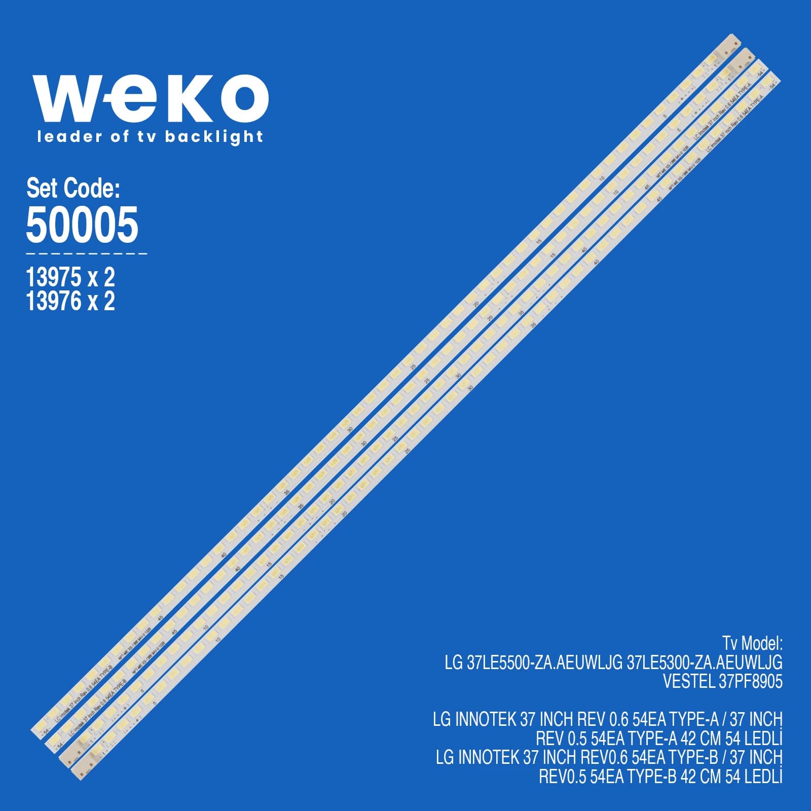 Vestel 37PF8905 37'' inç 2 Adet Tv Led Bar - Seyyar Elektronik