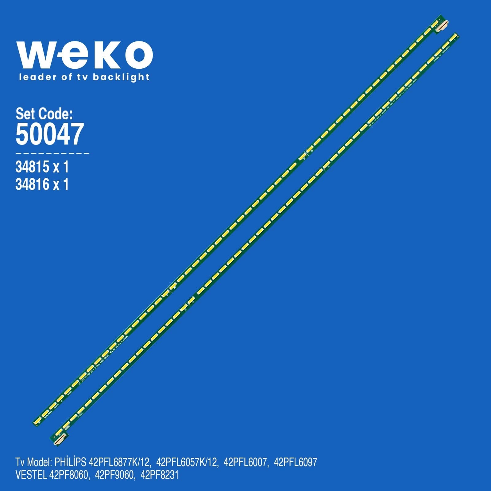 Vestel 42PF9060 42'' inç 2 Adet Tv Led Bar - Seyyar Elektronik