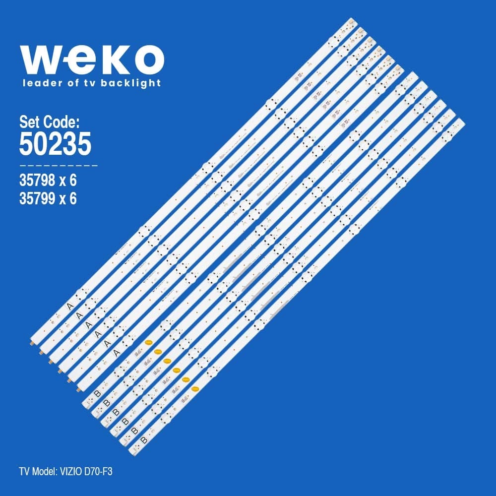 Vizio D70-F3 70'' inç 12 Adet Tv Led Bar - Seyyar Elektronik