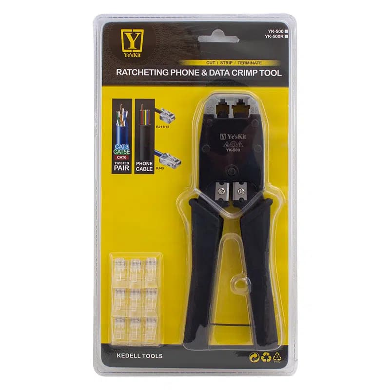 YesKit YK-500 RJ11-RJ12-RJ45 Sıkma Pensesi - küçük görsel 2