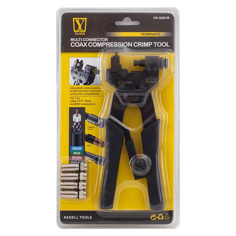 YesKit YK-5081R F/BNC/RCA Konektör Sıkma Pensesi - küçük görsel 2
