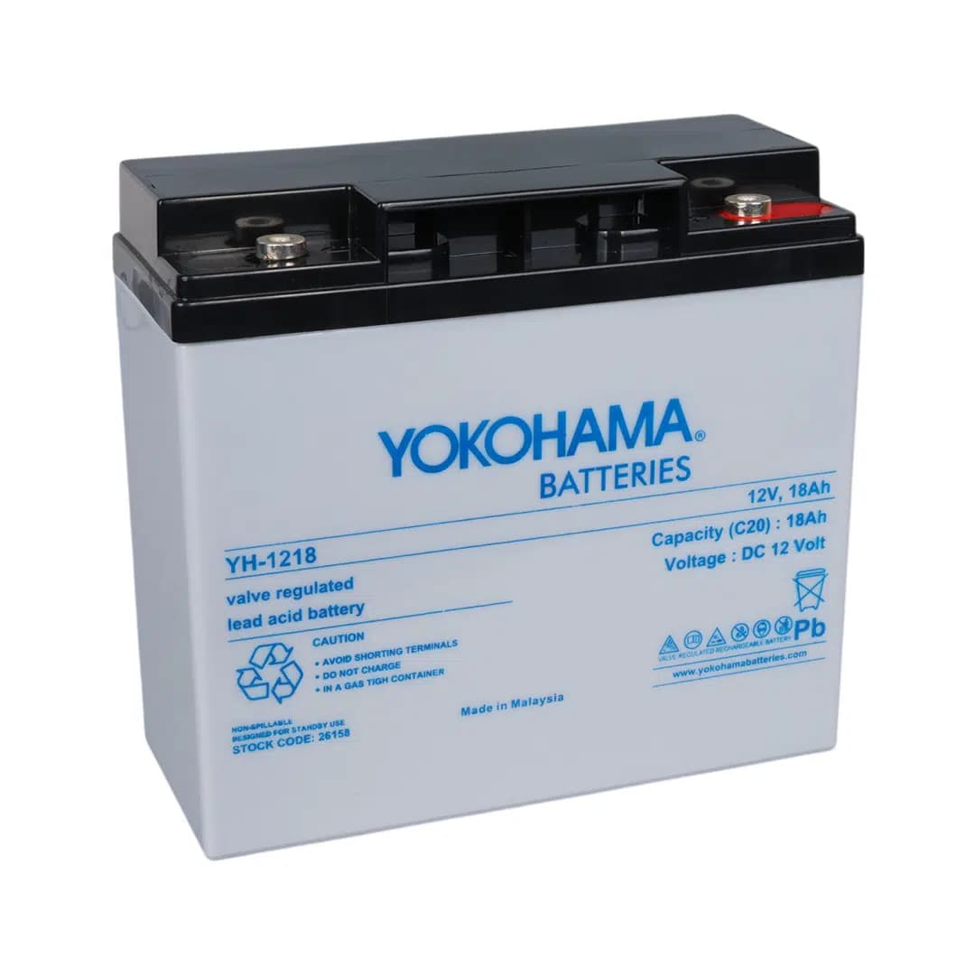 Yokohama YH-121.8 12 Volt - 18 Amper Akü (181x76x167 mm) - Seyyar Elektronik