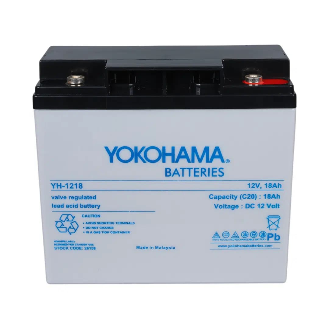 Yokohama YH-121.8 12 Volt - 18 Amper Akü (181x76x167 mm) - küçük görsel 2