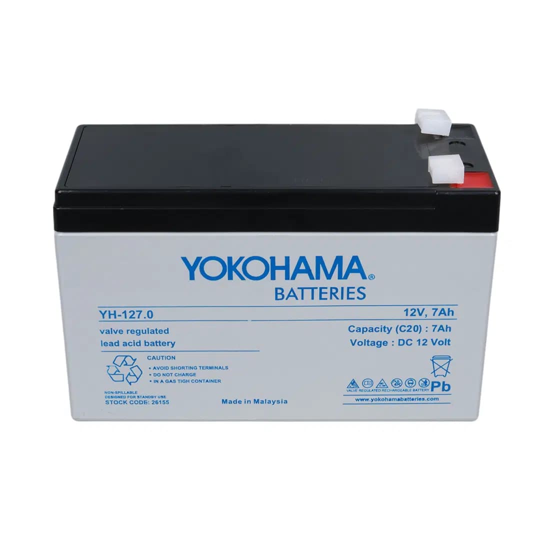 Yokohama YH-127.0 12 Volt 7 Amper Akü (150x65x90 mm) - küçük görsel 2