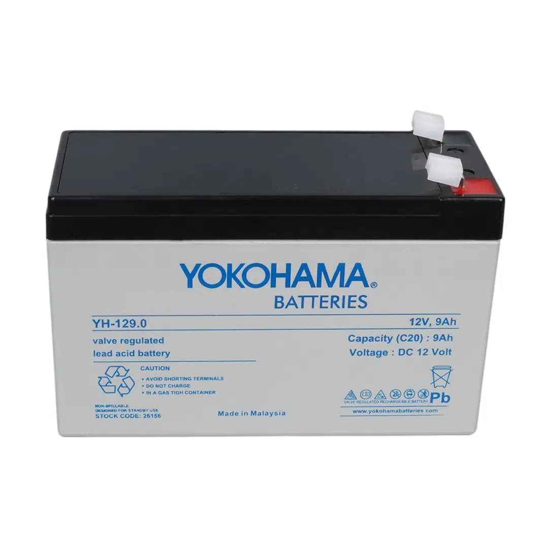 Yokohama YH-129.0 12 Volt - 9 Amper Akü (150x65x90 mm) - küçük görsel 2