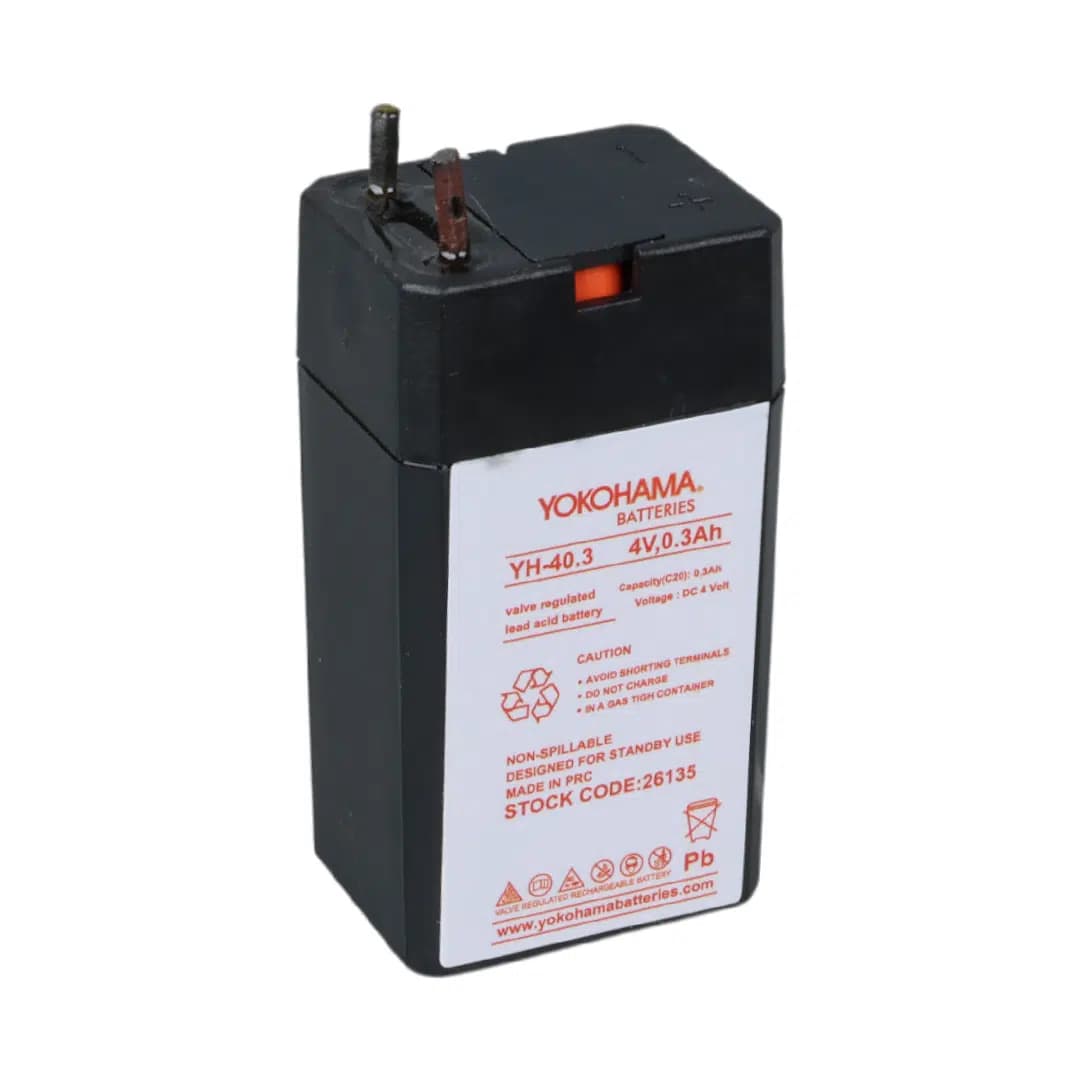 Yokohama YH-40.3 4 Volt - 0.3 Amper Akü (25.5x19.5x48 mm) - Seyyar Elektronik