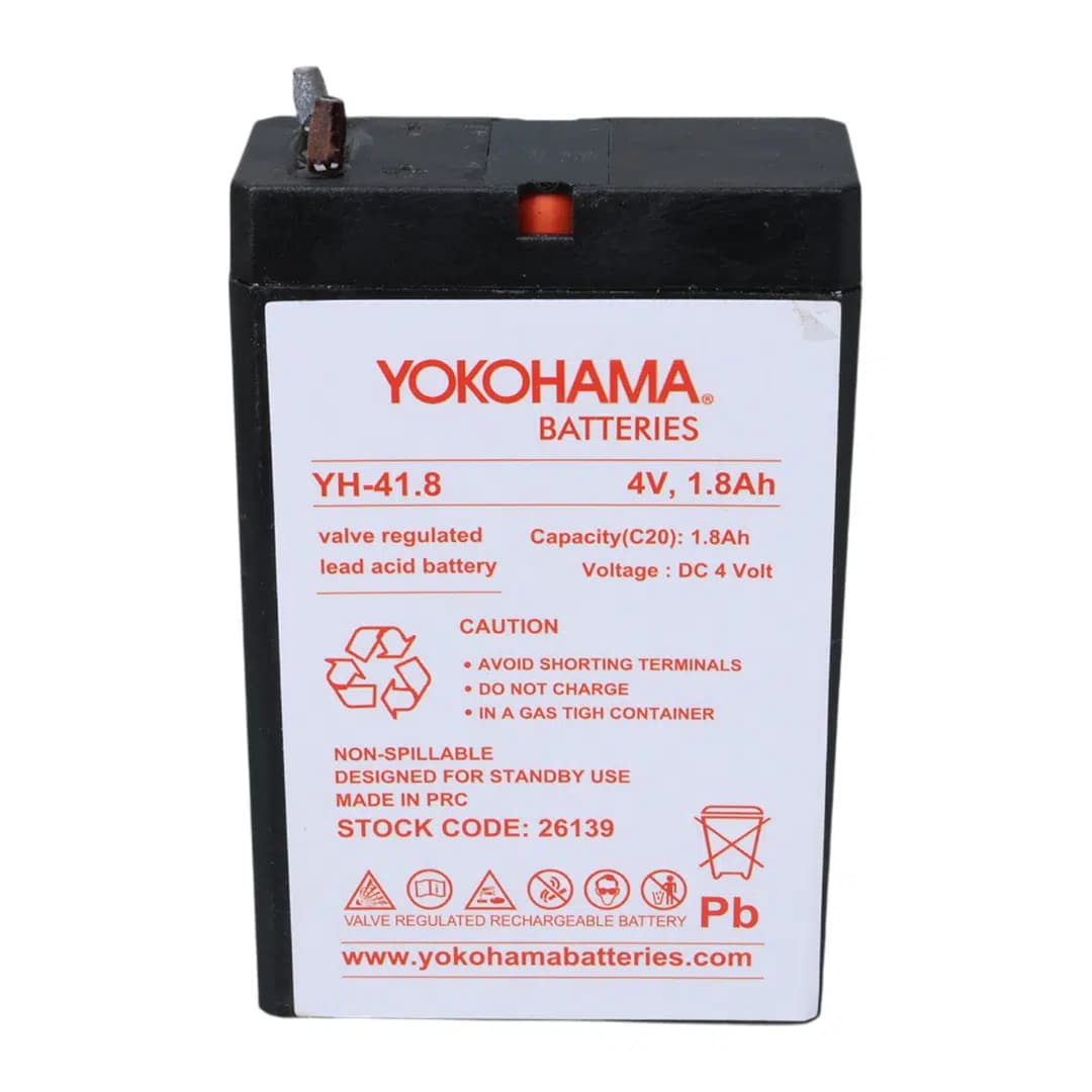 Yokohama YH-41.8 4 Volt - 1.8 Amper Akü (50x76x22 mm) - küçük görsel 3