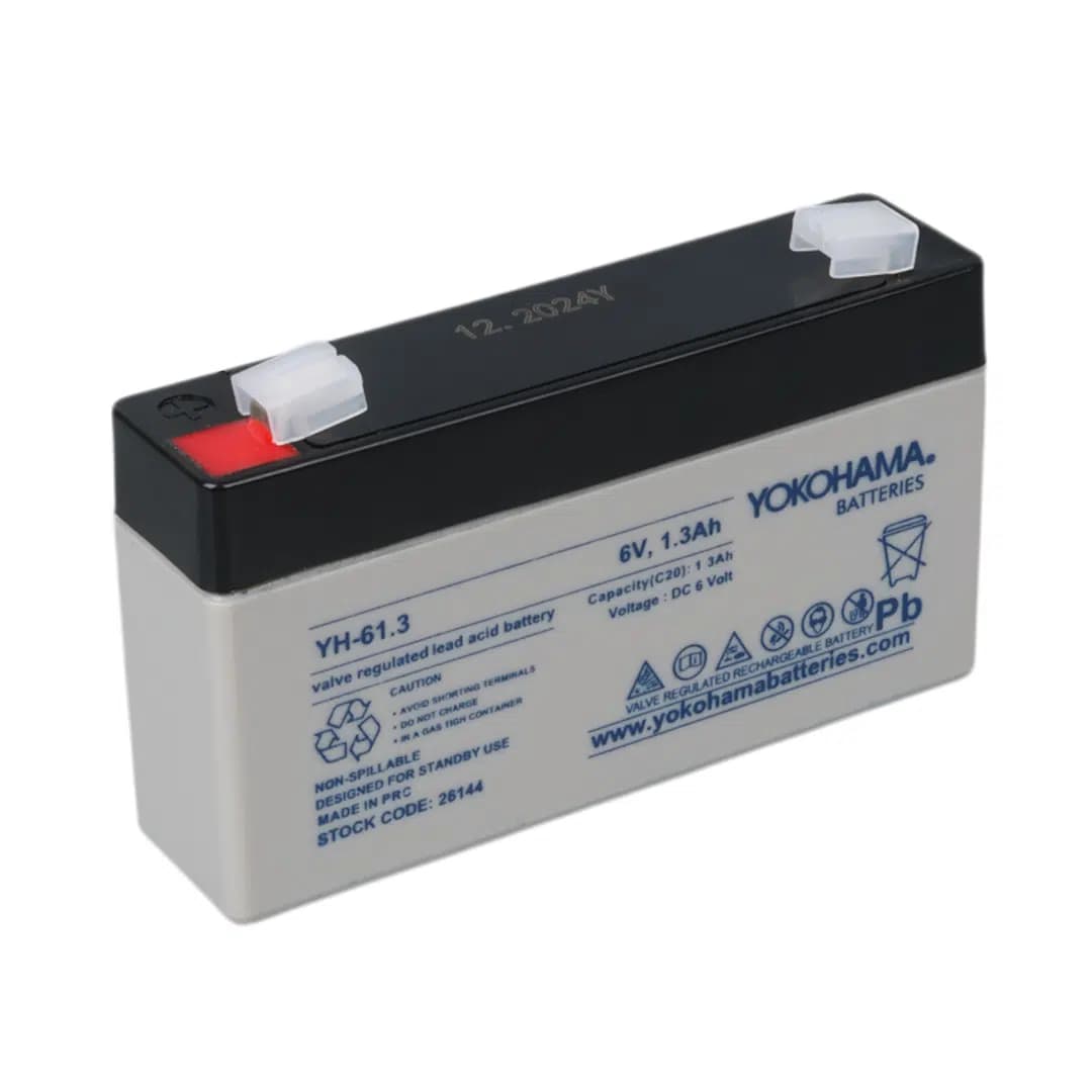 Yokohama YH-61.3 6 Volt - 1.3 Amper Akü (98x25x52 mm) - Seyyar Elektronik