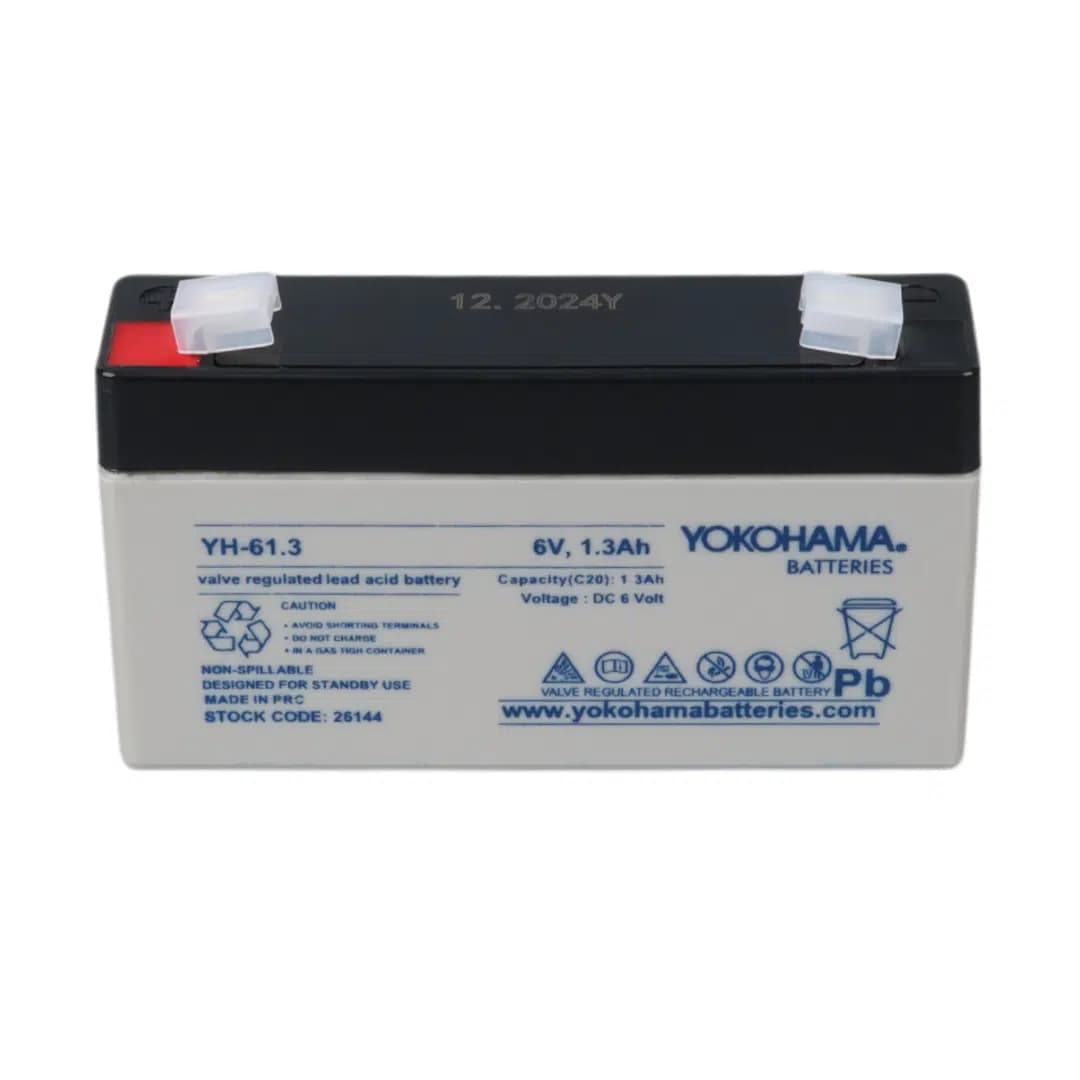 Yokohama YH-61.3 6 Volt - 1.3 Amper Akü (98x25x52 mm) - küçük görsel 3