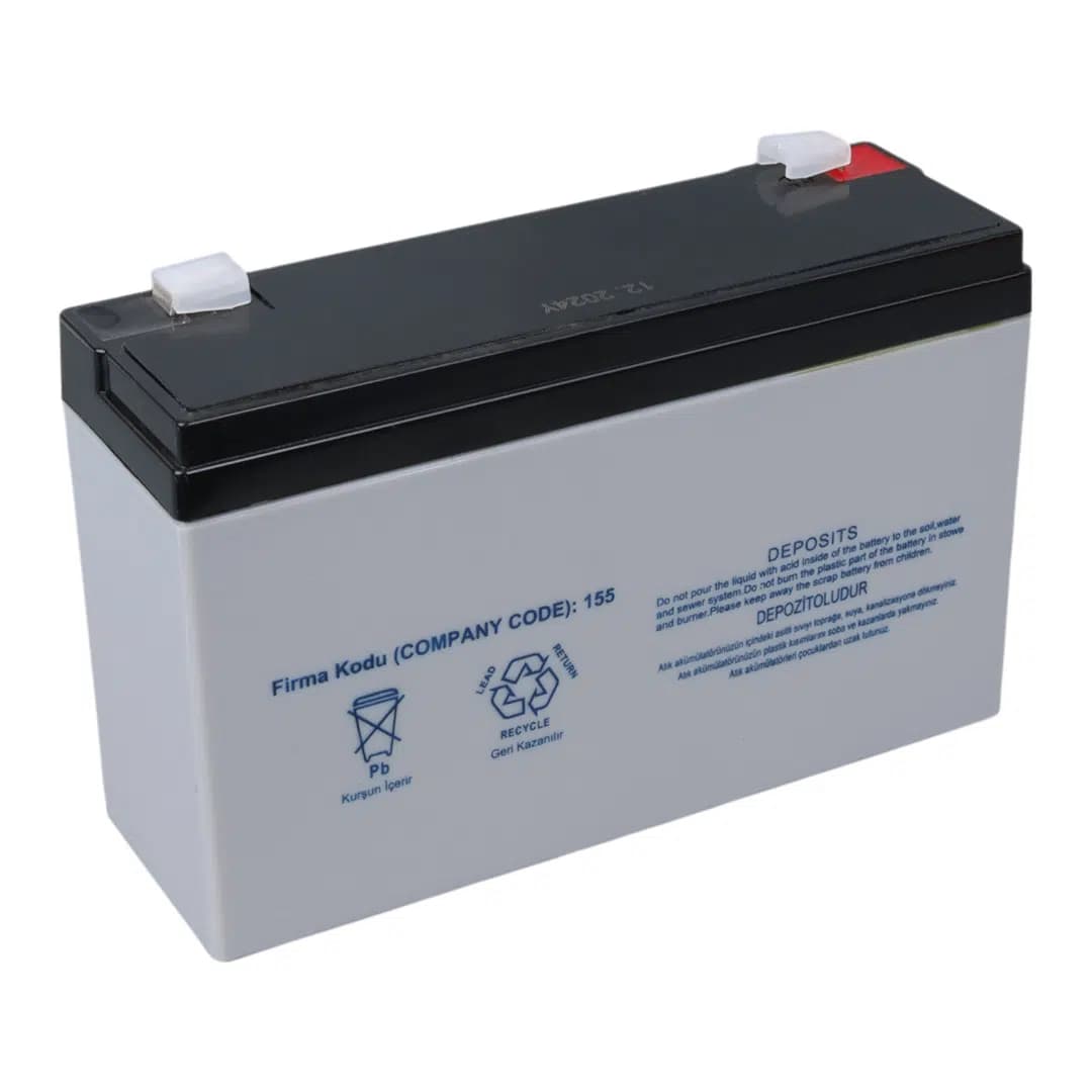 Yokohama YH-612 6 Volt - 12 Amper Akü (150x50x94 mm) - küçük görsel 3