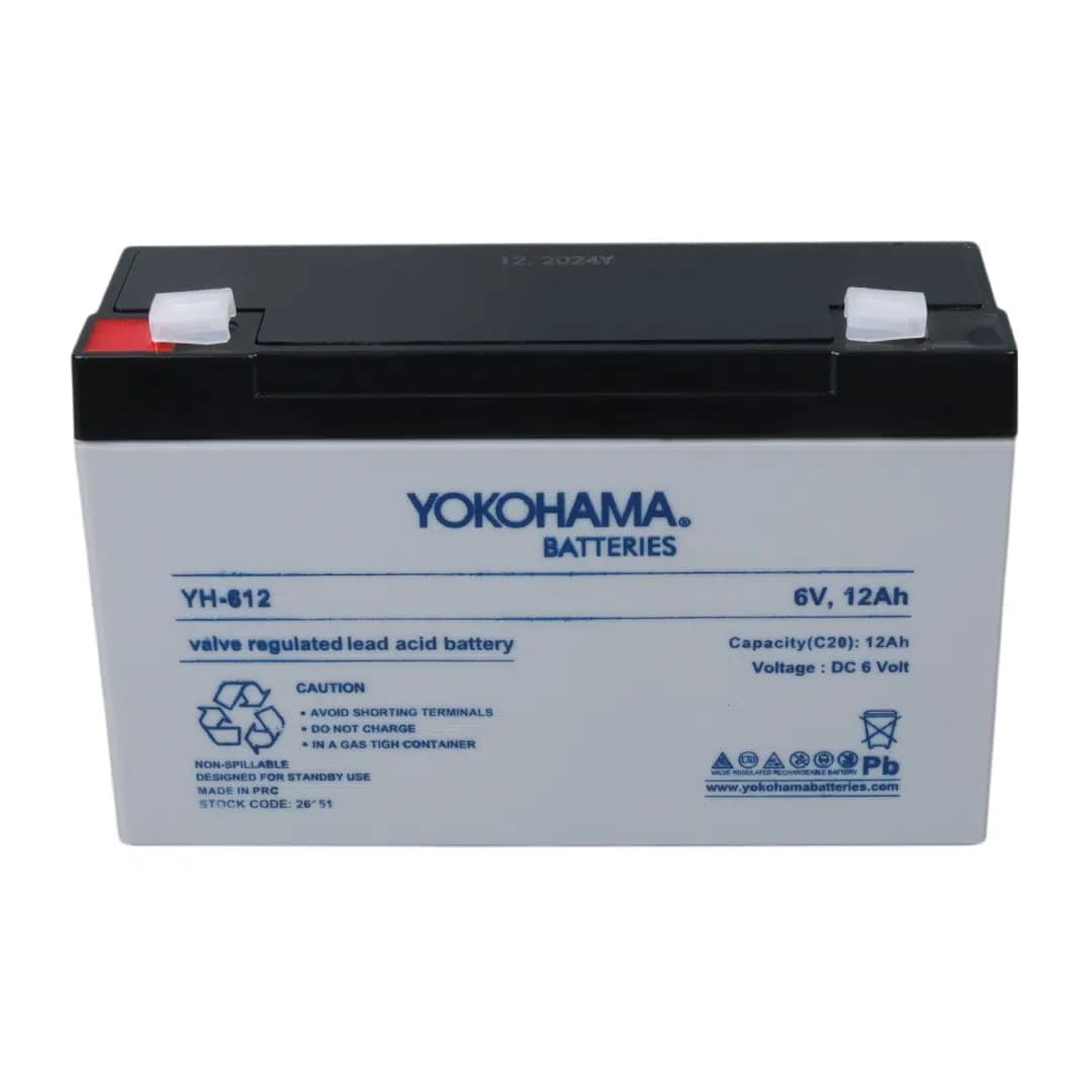 Yokohama YH-612 6 Volt - 12 Amper Akü (150x50x94 mm) - küçük görsel 4