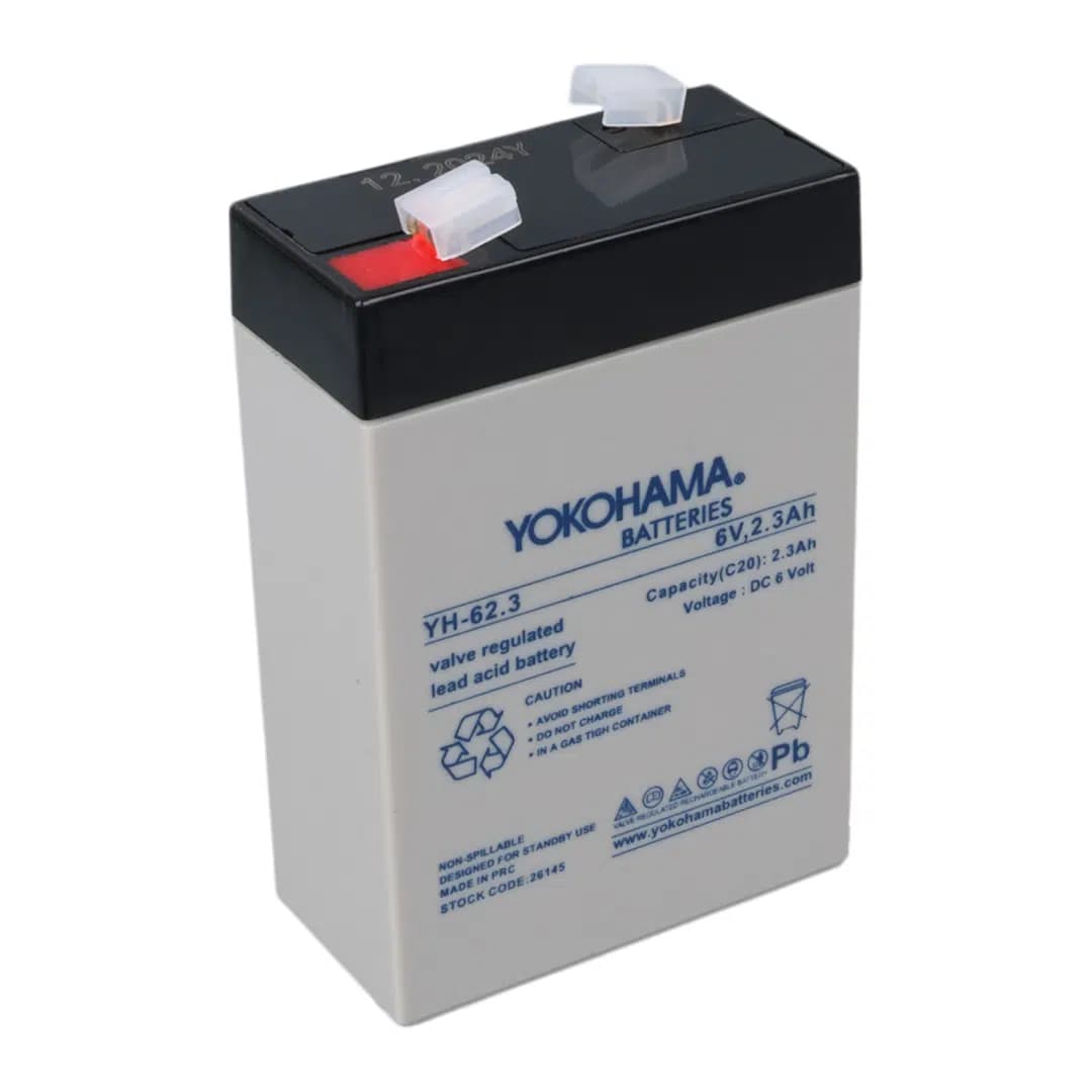 Yokohama YH-62.3 6 Volt - 2.3 Amper Akü (90x43x38 mm) - küçük görsel 3
