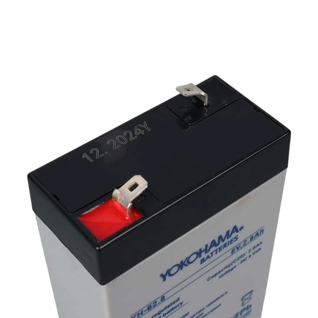 Yokohama YH-62.8 6 Volt - 2.8 Amper Dik Akü (66x33x97 mm) - Seyyar Elektronik