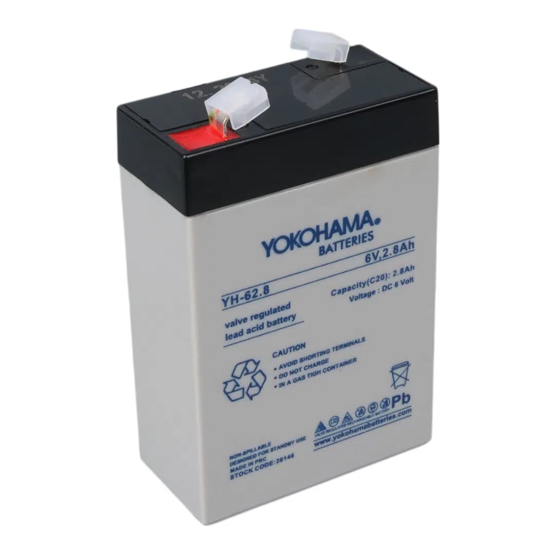 Yokohama YH-62.8 6 Volt - 2.8 Amper Dik Akü (66x33x97 mm) - küçük görsel 2
