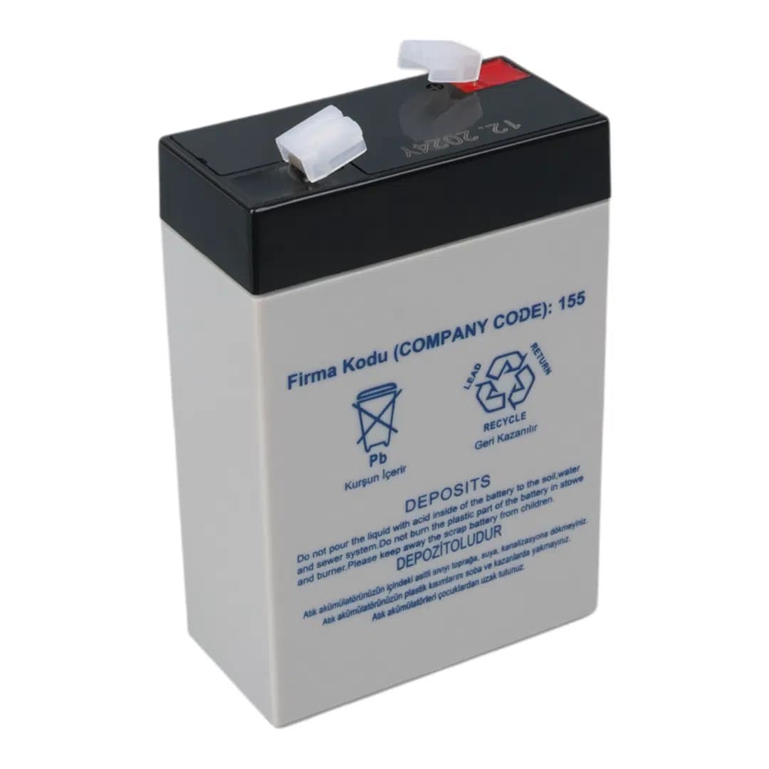 Yokohama YH-62.8 6 Volt - 2.8 Amper Dik Akü (66x33x97 mm) - küçük görsel 3