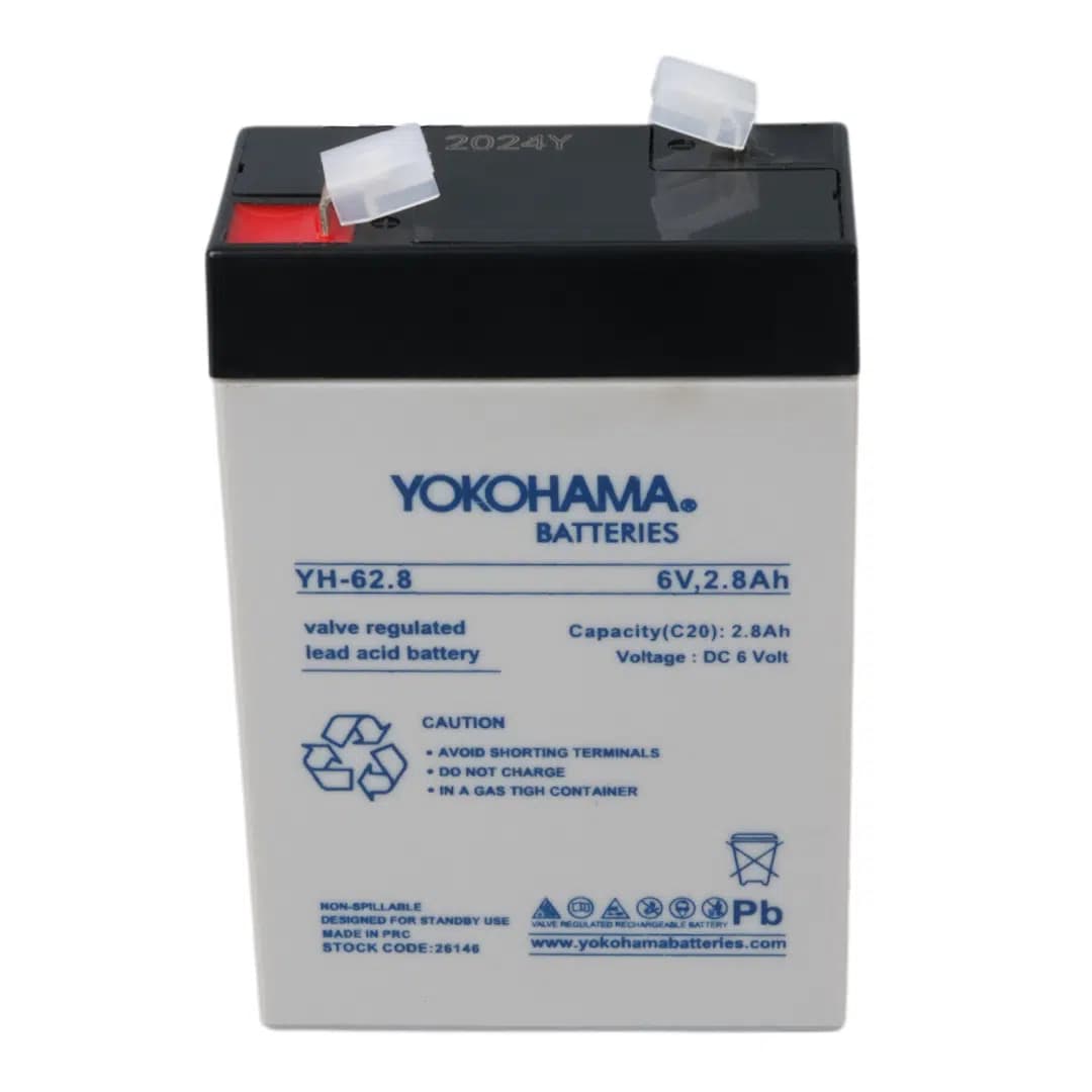 Yokohama YH-62.8 6 Volt - 2.8 Amper Dik Akü (66x33x97 mm) - küçük görsel 4
