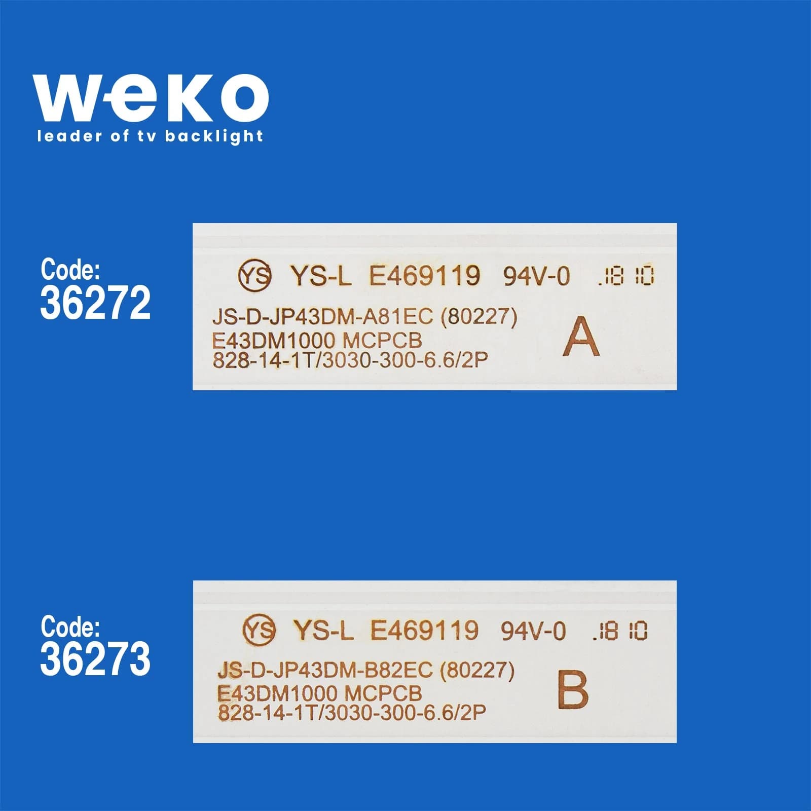 Yumatu E43DM1000 43'' inç 3 Adet Tv Led Bar - küçük görsel 2