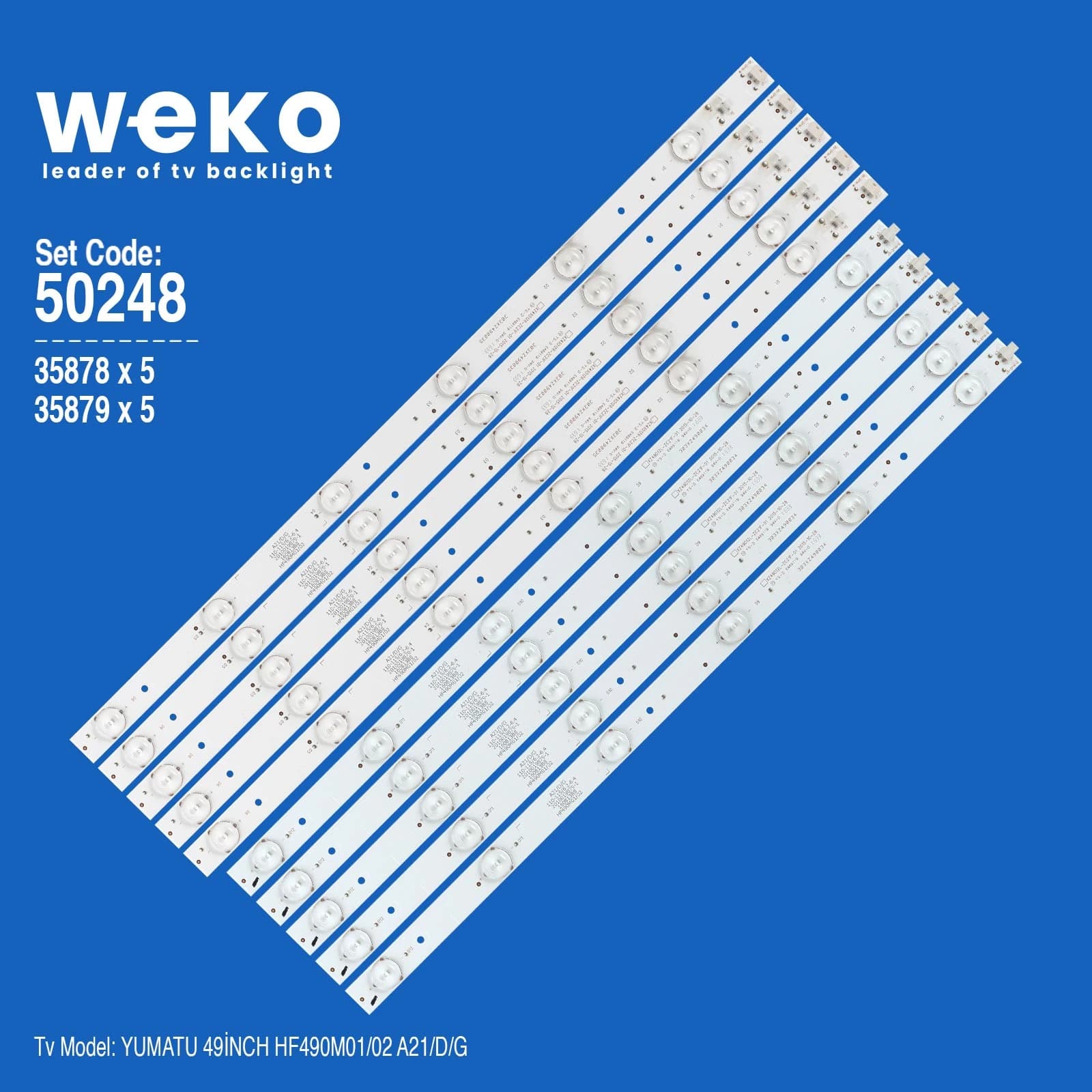 Yumatu HF490M01/02 A21/D/G 49'' inç 10 Adet Tv Led Bar - Seyyar Elektronik