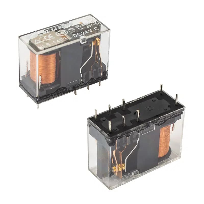 24 Volt Role Çift Kontak 8 Bacak 5 Amper HLS-14F3L-DC5V -C - Seyyar Elektronik
