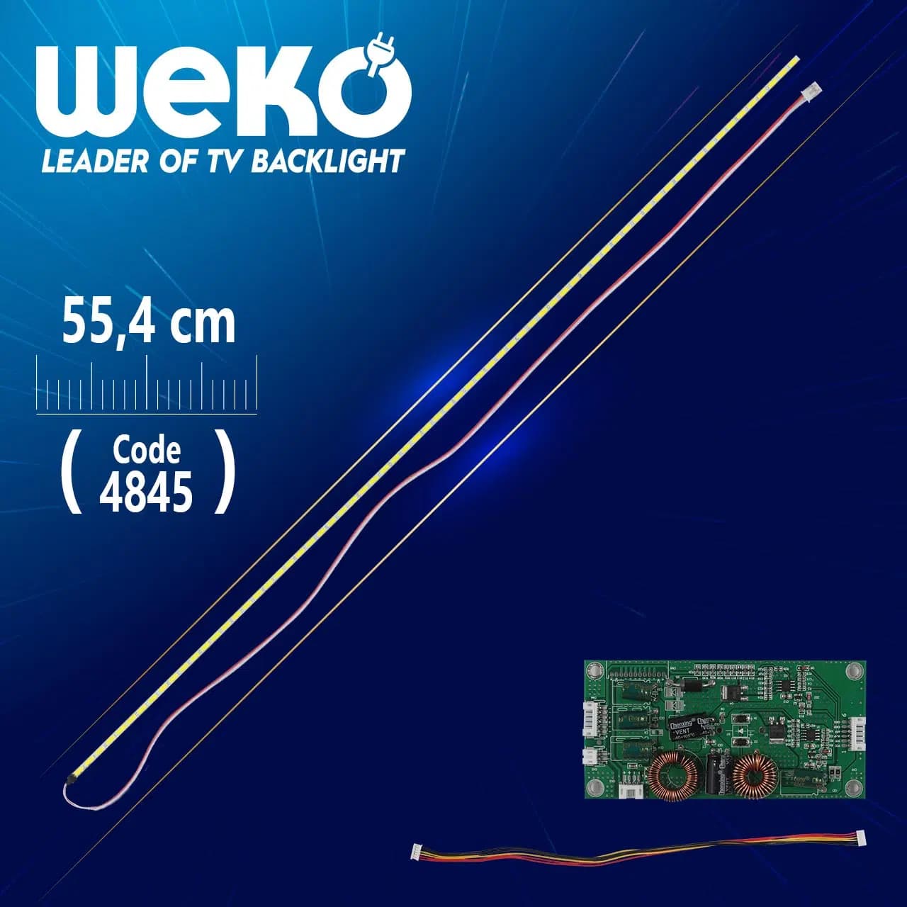 50'' Universal E-Led 63 Ledli (7020) 554mm 360-450ma 63-66v Çift Led+Sürücü+Kablo Takım (Wk-1371) - Seyyar Elektronik