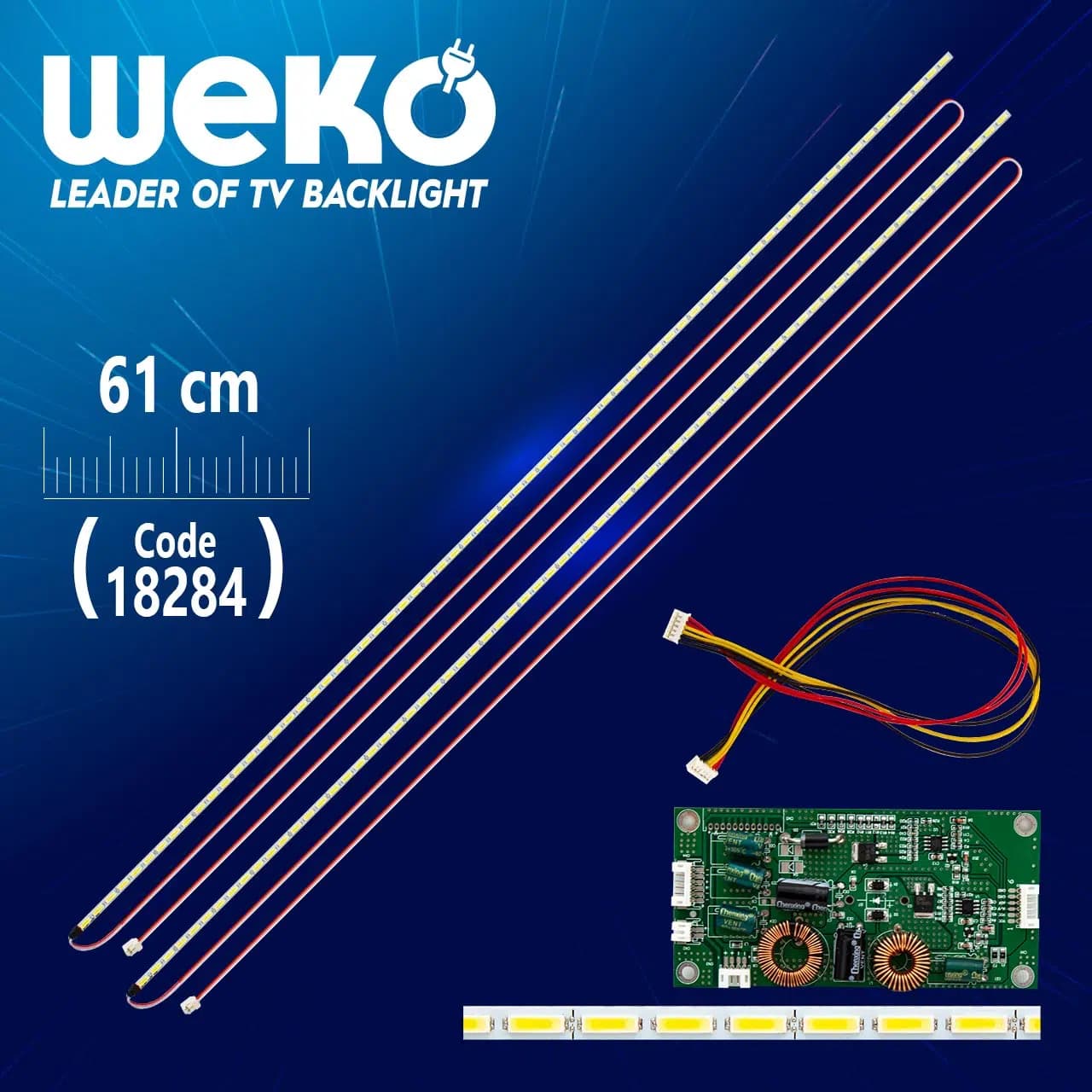 55'' Universal E-Led 69 Ledli (7020) 610mm 360-450ma 72-75v Çift Led+Sürücü+Kablo Takım Wk-0367 Tv Led Bar - Seyyar Elektronik