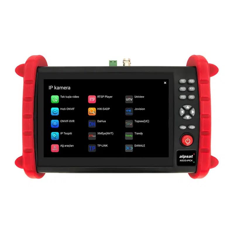 Alpsat IPCX33 7 Ekranlı IPC-ONVIF-AHD-CVI-TVI-HDMI-Analog Girişli Cctv Kamera Test Cihazı - Seyyar Elektronik