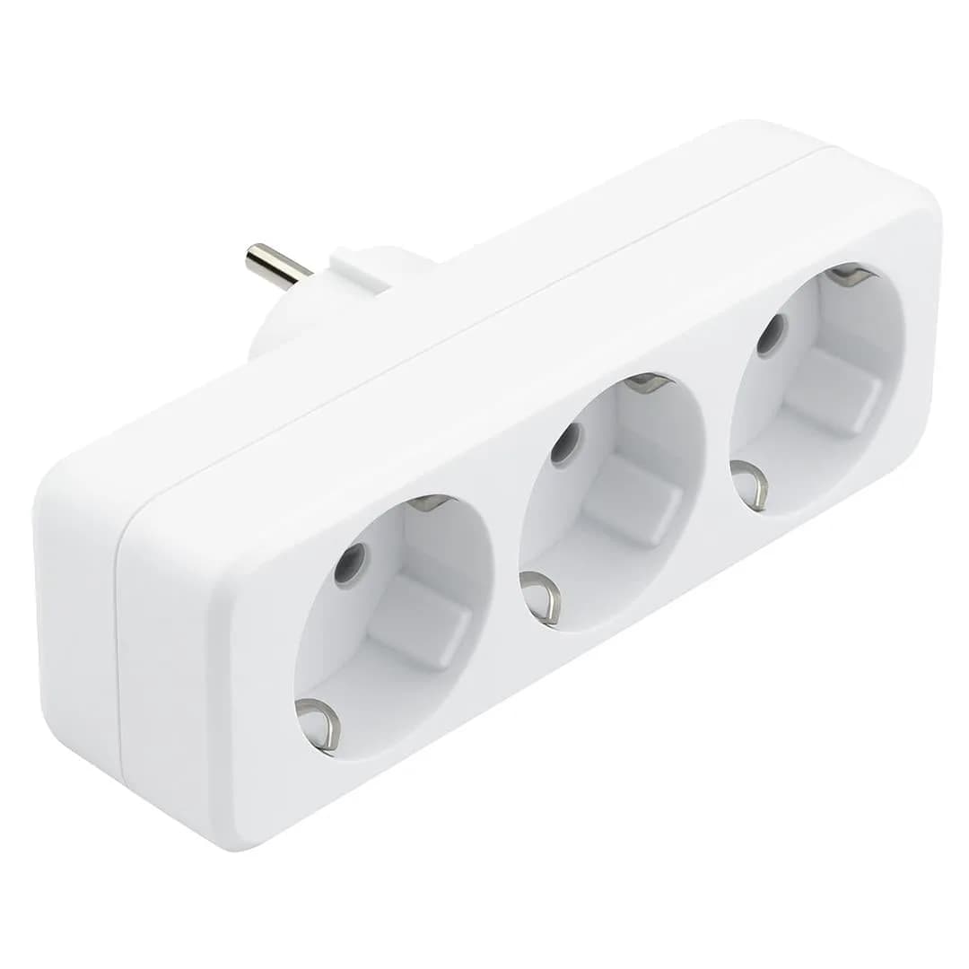 DE-PA DPA-10011 Üçlü Golyat Düz Fiş Priz 250V 16A 3500W - Seyyar Elektronik